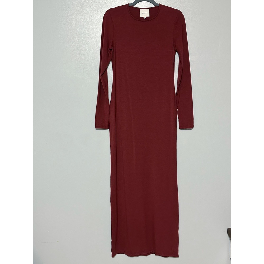 Reformation Tommie Knit Dress In Chianti Red Size Medium
